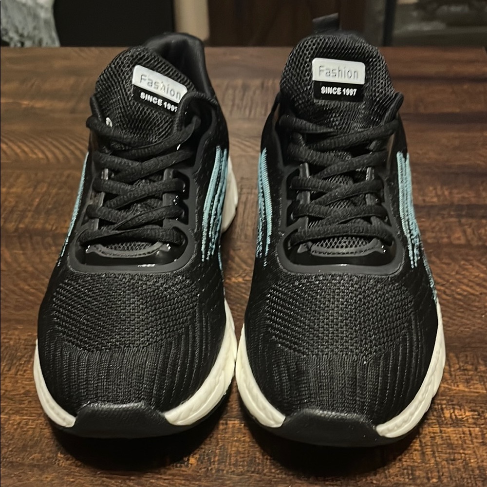 Fashion Black and Blue Athletic Sneakers Women’s Size 9